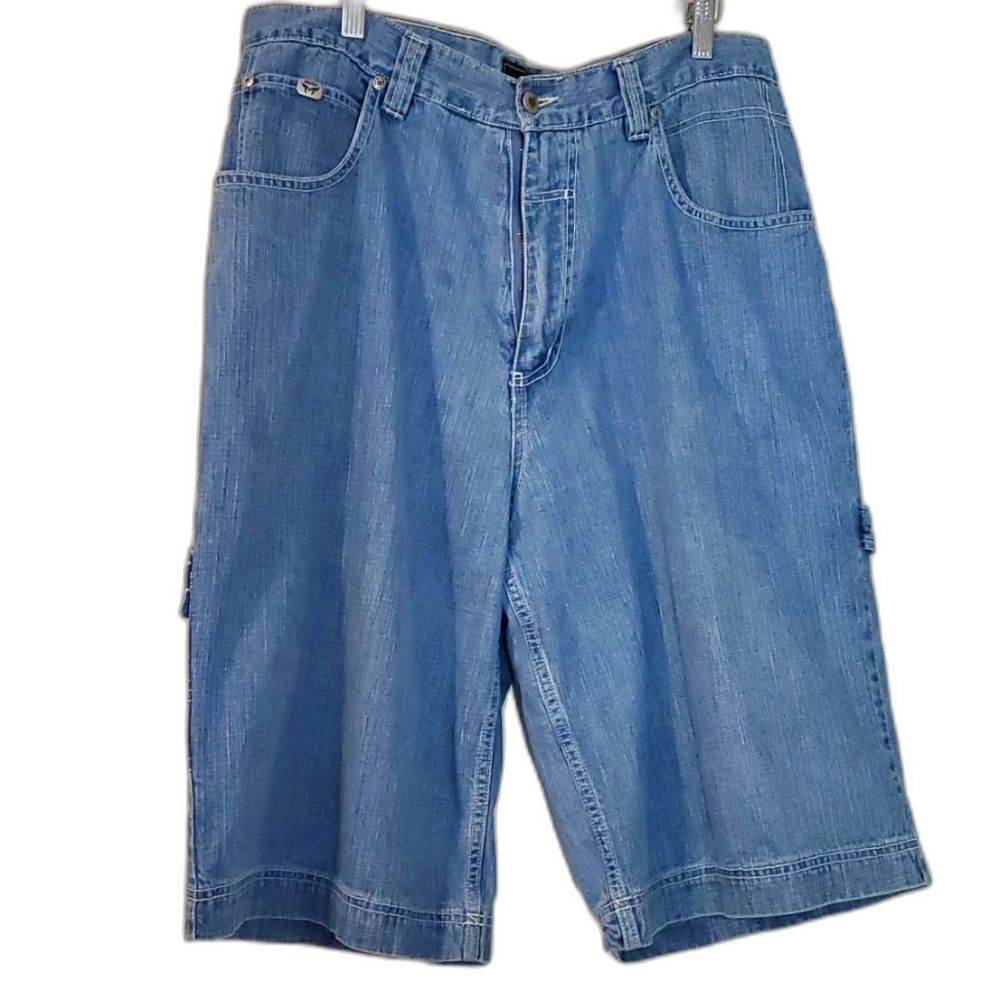 Muka Mens Denim Jean Shorts Y2K Hip/Hop Size 38‎